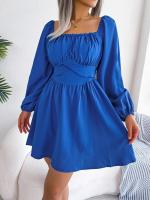 Elegante Vestido de Manga Larga con Volantes para Mujer Estilo Retro Suelto A Línea - details 15