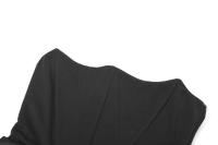 BUNO-Vestido largo largo con corsé sin tirantes para mujer, vestidos de fiesta de noche de satén negro, elegante de lujo nocturno de alta calidad - details 10