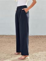 Cargo de cintura alta para mujer Pantalones rectos primavera-otoño - details 26