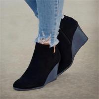 Otoño Invierno mujer tacones de cuña botines zapatos de moda casual - details 6