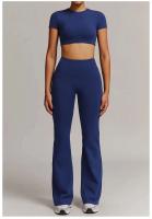 Conjunto de Gimnasio Yoga UDS para Mujeres Ropa de Entrenamiento de Manga Corta, Camisón Largo, Monos de Camping PIESS, Shorts de Correr - details 15