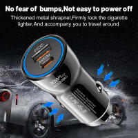 Cargador de teléfono para coche tipo C + USB Dual de carga rápida PD 30W + USB QC3.0 18W MAX para encendedor de coche, ranura para camión, adaptador Universal divisor - details 1