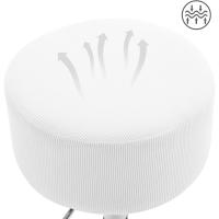 Taburete de Maquillaje Redondo Pequeño Giratorio de Altura Ajustable Taburete Bar Bajo PU para Tocador, Dormitorio, Oficina en Casa y Salón Blanco, BH14ws-1 - details 50