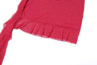 BUNO-Minivestido Sexy con volantes y purpurina para mujer, vestido asimétrico rojo con espalda descubierta para fiesta y playa, vestidos ajustados para primavera y verano 2025 - details 13