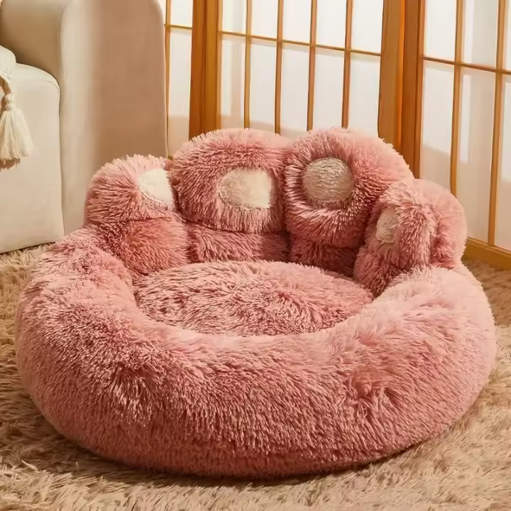 Sofá de felpa para mascotas, perrera grande, productos para mascotas, cama esponjosa, sofá pequeño, cestas, suministros para cachorros y gatos, cojín grande, accesorios para mascotas - 1