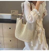 Bolso H7 de gran capacidad para mujer, nuevo bolso de playa para vacaciones en la playa, bolso de mano tejido de paja para ir al trabajo - details 9