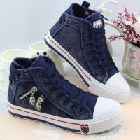 Zapatos de lona informales para mujer, zapatos planos con cordones a la moda - details 4
