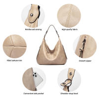 Bolso de Hombro para Mujer, Bandolera de Cuero PU, 3 piezas, informal, Gran Capacidad - details 31