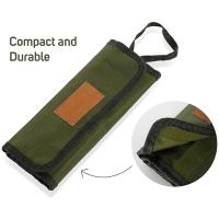 Bolsa de almacenamiento de cubiertos para acampar al aire libre, bolsa enrollable portátil, almacenamiento de cubiertos, estuche resistente al agua para tenedores, cucharas y palillos - details 4