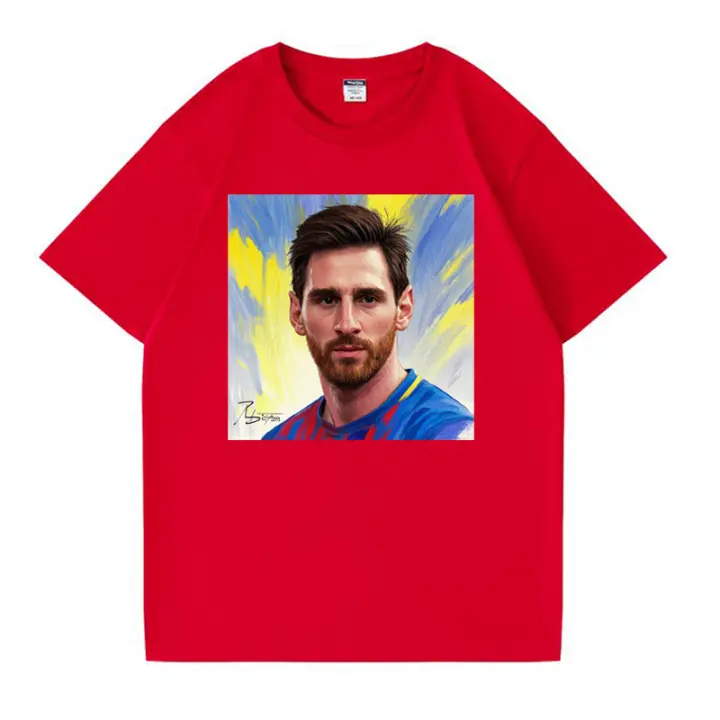 2025 Camiseta para hombre Camiseta negra pura 100% algodón Camisetas Messi blanco última novedad camiseta de fútbol Camiseta de fútbol - 1