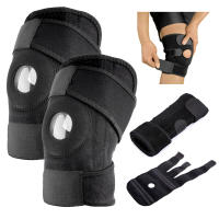 Rodillera deportiva de piezas, soporte abierto para rótula, envoltura protectora para artritis, ACL, correr, baloncesto, desgarro de menisco, atlético, 1 unidad - details 0