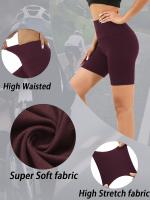 Pantalones Cortos De Ciclista De Cintura Alta Para Mujeres, Súper Suaves Y No Transparentes Para Hacer Ejercicio, Correr Y Practicar Yoga, Ropa Deportiva Para Mujeres - details 32