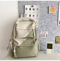 Mochila de los hombres y las mujeres casual simple y versátil pareja mochila colores contrastantes de gran capacidad junior escuela secundaria estudiante mochila - details 28