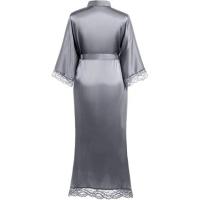 Vestido tipo kimono largo Sexy para mujer, bata de baño de encaje, lencería, camisón de seda helada, camisón de Color sólido, ropa de dormir de talla grande #     0701 - details 9