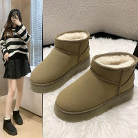 Botas de nieve de suela gruesa para mujer, zapatos de lana de piel de oveja auténtica, con plataforma de lujo, novedad de invierno, 2023 - details 1