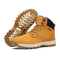 Botas de senderismo cálidas de invierno para hombre, zapatos de escalada al aire libre para clima frío, zapatos de Trekking antideslizantes, botas de nieve impermeables - details 19