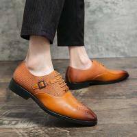 2025 Exquisito vestido artesanal elegante ocasión cuero transpirable zapatos formales de boda de negocios para hombres - details 10