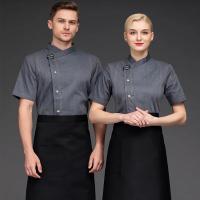 Chaqueta de Chef para hombre, camisas de cocinero de cocina de manga corta, uniforme de camarero de panadería y restaurante Unisex - details 0