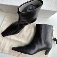 Western de cuero genuino ODM con punta cuadrada y botines Chelsea para mujer - details 2
