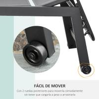 Hamaca de Aluminio para Exteriores Respalda Reclinable en 5 Posiciones Carga de 120 kg - details 15