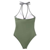 Circy Traje de Baño de Un Pie sin Espalda con Estampado de Leopardo Bikini de Encaje para Mujeres - details 11