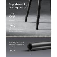 Juego de 2 Taburetes de Bar Taburetes de Cocina, Taburetes de Desayuno, Cuero Sintético con Costuras 76,2 cm de Alto, Silla Comedor, Fácil Montaje, Negro - details 6