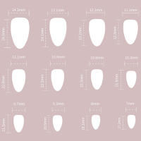 Puntas de uñas francesas de almendra para mujer, arte de manicura Artificial de resina de longitud media para decoración de dedos del hogar - details 6