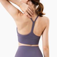 Sujetador deportivo con espalda de carreras para mujer, Top de chándal de gimnasio de Yoga grueso de alto impacto - details 11