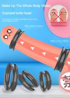 Anillo extensor reutilizable de prepucio para hombres y parejas, jaula de castidad masculina, eyaculación retardada, Juguetes sexuales - details 23