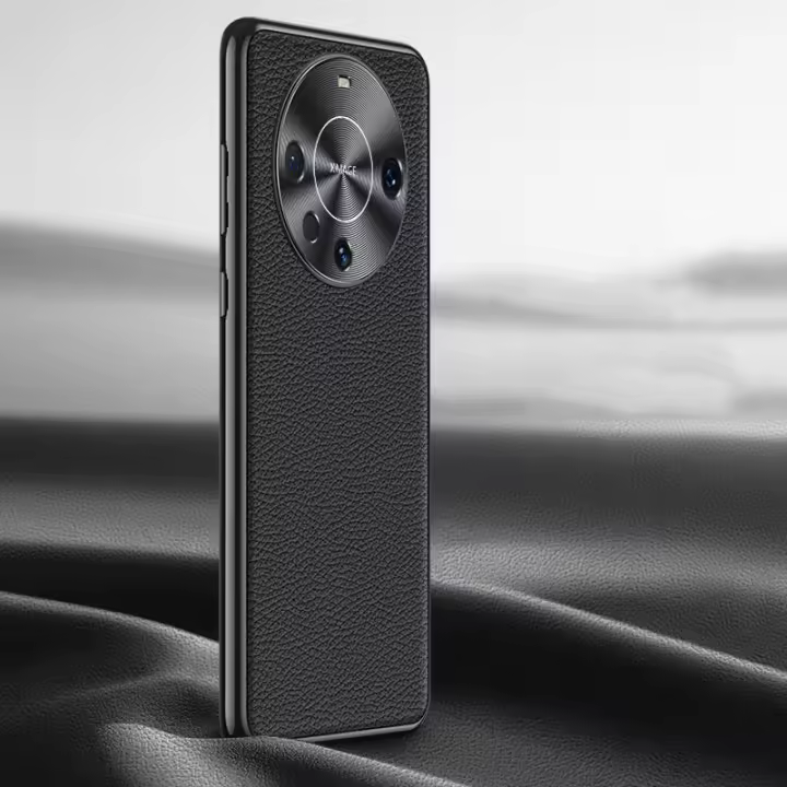 Funda protectora de lujo para Huawei Mate 60 Pro Prevención de caídas Material exterior Cuero Metal TPU - 1