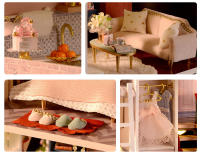 Muñeca de Casa de Jardín Monet Grande Nueva DIY Modelo de Madera Muebles Mini Figura de Acción Manual 3D Juguete para Niños - details 16