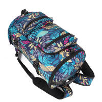 Mochila de gran capacidad para viajes con diseño de hoja y camuflaje para mujer bolsa de gimnasio para entrenamiento de yoga y fitness almacenamiento de zapatos bolsa de fin de semana - details 10