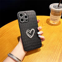 Funda de Teléfono de Cuero con Patrón de Corazón Diseño de Lujo para iPhone 15ProMax/15Pro/14/14Pro/13 Accesorios de Electrónica - details 1