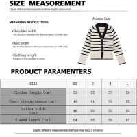 Massimo Duti Ropa de Mujer, Nueva Colección 2025 Top de Punto a Rayas Mezcladas con Cuello en V, Cárdigan Abrigo - details 5