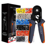 Alicates de Crimpado de Tubo Terminal HSC8 para Electricista con Punta de 6mm² 23-7AWG Juego de Clamps de Acero y Plástico para Mejoras del Hogar y DIY - details 0