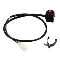 Interruptor de parada de motocicleta, botón de arranque rojo para motocicletas, - details 0