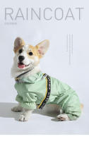HOOPET-chubasquero para perro, abrigo impermeable de cuatro patas para las cuatro estaciones, Corgi, Teddy, perros pequeños y medianos, chubasquero para mascotas con almohadilla de remolque - details 6