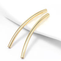 20 piezas, 25MM, 30MM, 35MM, 18K, Color dorado, latón, pulseras arqueadas lisas, tubo, suministros para fabricación de joyas, accesorios Diy - details 26