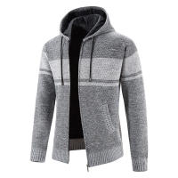 Nueva moda, abrigo con capucha para hombre, Otoño Invierno, cárdigan grueso de lana, suéter informal versátil, suéter de punto para mantener el calor para hombre - details 2