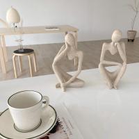 Estatuas abstractas de The Thinker, esculturas de Color arena, estatuilla de Yoga, decoración nórdica para sala de estar, decoración del hogar, adornos de escritorio Maison - details 5