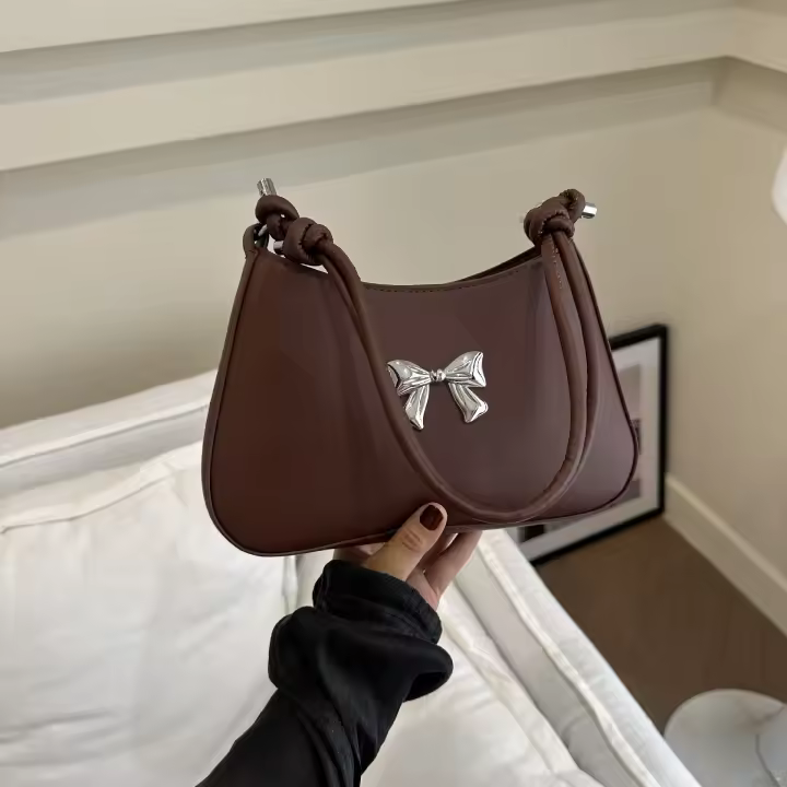 Bolso Popular a la moda con lazo para axila, bandolera de un solo hombro, estilo de comercio exterior para mujer, novedad de 2025 - 1