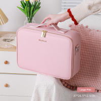 Bolsa de maquillaje LED inteligente con espejo para mujer, estuche de cosméticos de viaje profesional de cuero PU, impermeable, de gran capacidad, nuevo - details 6