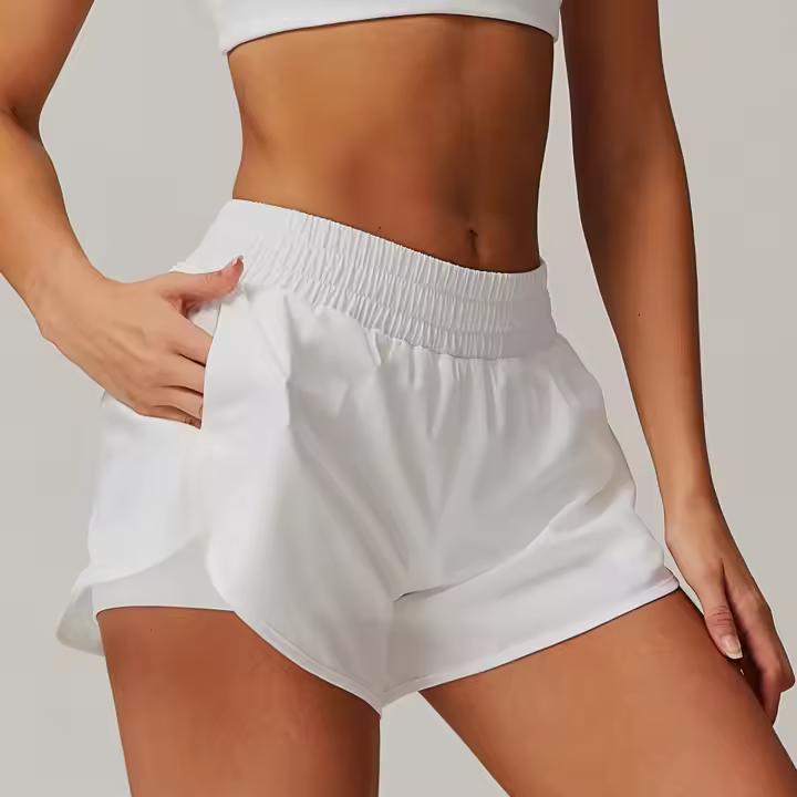 Pantalones cortos de Yoga de secado rápido con sensación de nube, pantalones cortos falsos de dos piezas para ejercicio, levantamiento de glúteos, entrenamiento de gimnasio, pantalones de Yoga para correr y Fitness de secado rápido - 1