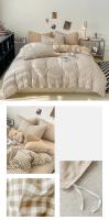 Funda de Edredón de Estilo a Cuadros Cubierta de Cama Doble Cara Cojín de Casa Cómodo (Sin Funda de Almohada) - details 11