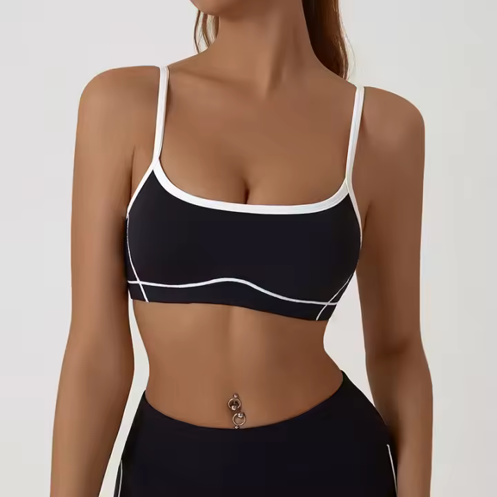 Sujetador deportivo de impacto para mujer, ropa interior push-up de alto soporte para gimnasio, Top corto sin mangas para Pilates y Yoga con almohadillas extraíbles - 1