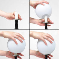 Pantalla de lámpara de vidrio blanco, accesorio redondo, forma de globo, ajustable, 10 cm, 12 cm, 15 cm, 20 cm, 25 cm, - details 4
