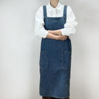 Delantal vaquero a prueba de aceite para mujer, delantales extendidos elegantes Unisex para camarero con bolsillos, delantal suave para tienda de flores para artistas, tienda de flores - details 11