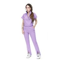 Túnica multicolor de alta calidad, traje de trabajo para Spa, uniforme de Hospital para enfermeras, conjuntos de exfoliantes para mujer, conjunto con cremallera, uniformes médicos de manga corta - details 6