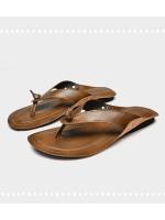 Sandalias retro antideslizantes y resistentes al desgaste para hombre, zapatos de playa transpirables de cuero de gran tamaño, de verano - details 5