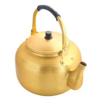 Tetera de gran capacidad con mango de aluminio chapado en oro, estufa de gas para acampar al aire libre, cafetera, agua, villa de picnic de 6L - details 1